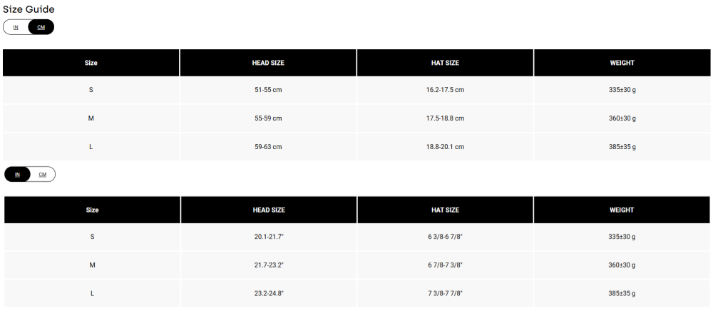 Size guide